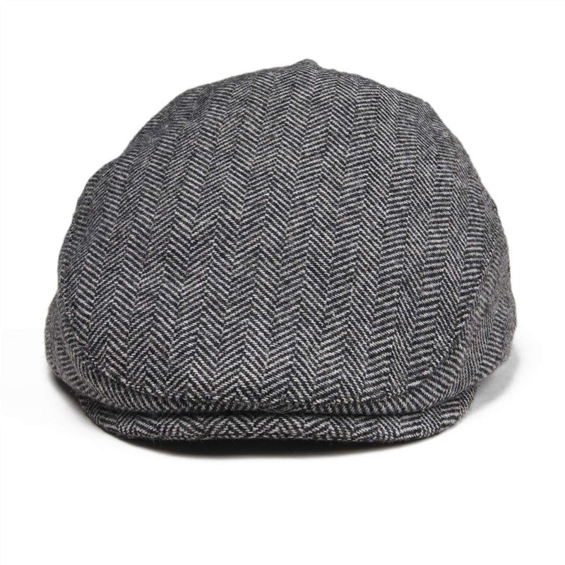 JANGOUL Kids Wool Tweed Newsboy Flat Cap Herringbone Boy Infant Toddler Child Youth Beret Hat (6-8 Years, Style1) - Image 2